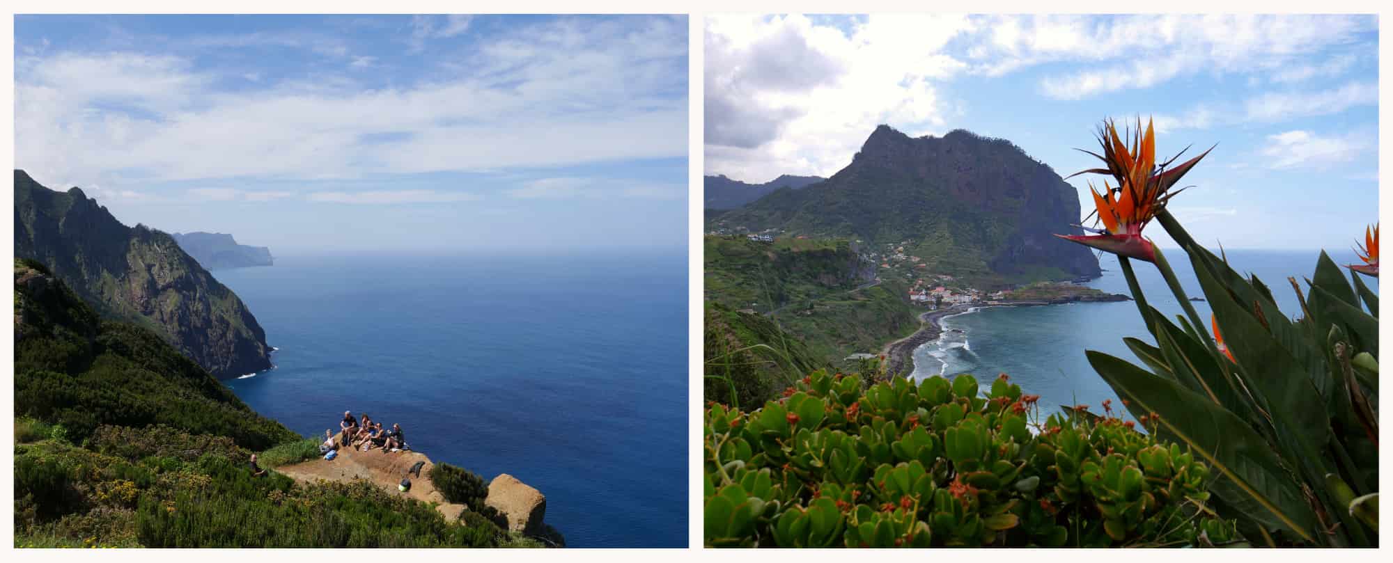 Dramatic landscape of the ocean and mountains